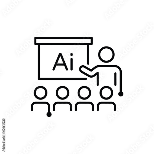 AI Education and Training Presentation Engaging Students in a Classroom Setting for Artificial Intelligence Learning