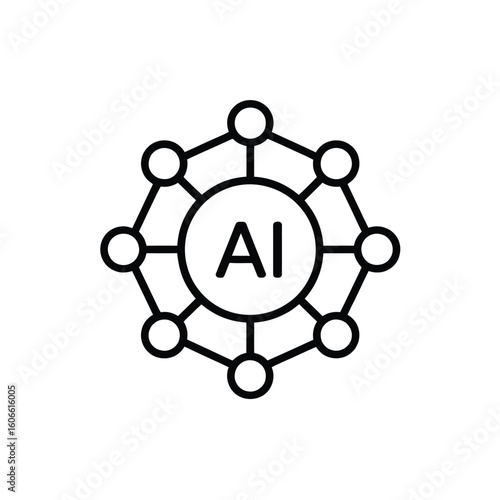 Artificial Intelligence Network Concept Symbolizing Interconnectivity and Innovation in Technology Represents Future Advancements