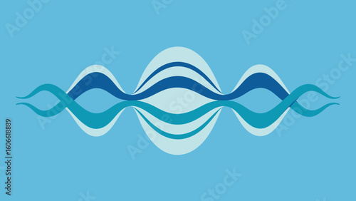 Graphic representation of sound waves transforming into abstract energy