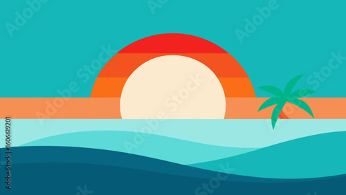 Abstract yet inviting tropical beach background a vibrant and serene backdrop