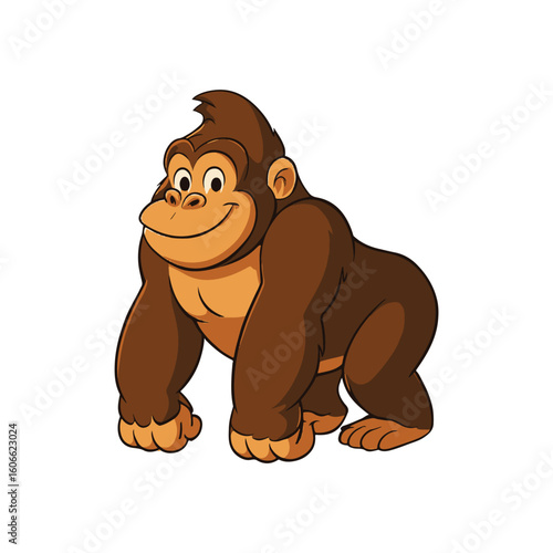 Cartoon gorilla vector illustration