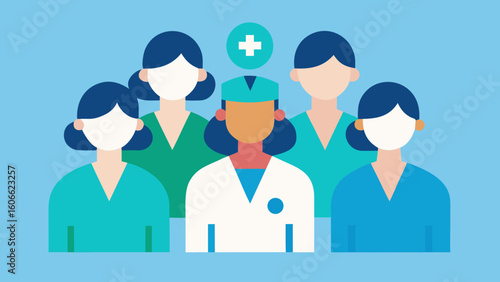 Dedicated healthcare workers in a huddle preparing for vital patient care services