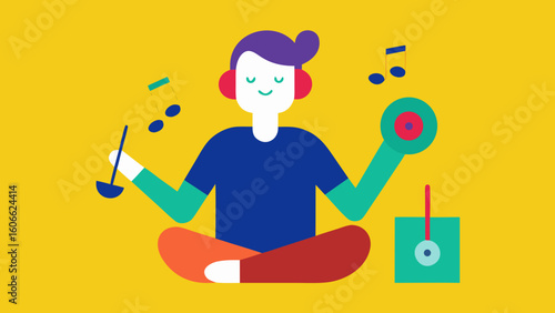 Person Enjoying a Hobby Like Painting or Playing Music Creatively