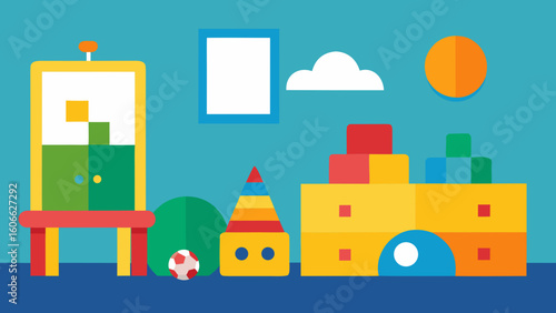 Vibrant Childs Playroom Colorful Toys Furniture Fun Learning Space