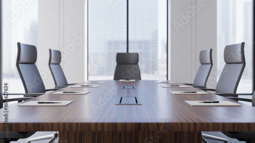 Salle de réunion moderne avec table de conférence