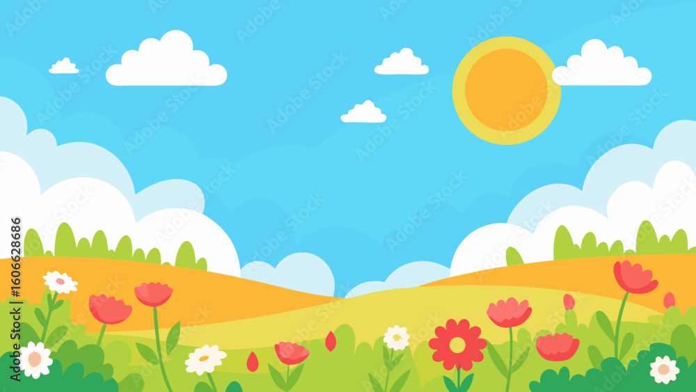 Wander through a sun drenched meadow filled with wildflowers in France Wander through a sun drenched meadow filled with wildflowers in France