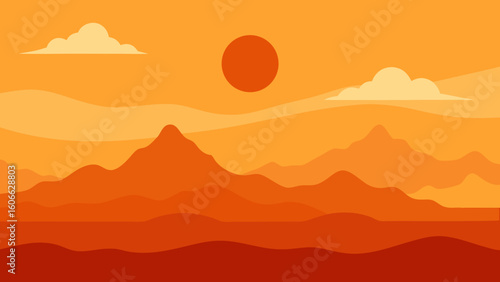 Explore a sun scorched gravelly plain in a desert with dry plants