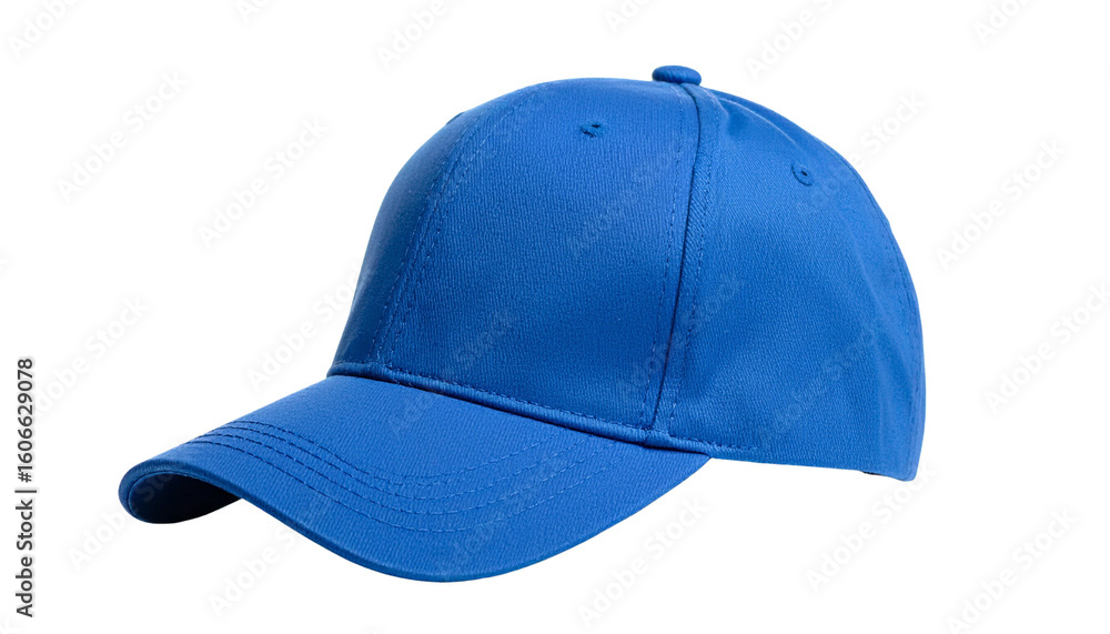 Fototapeta premium Classic Blue Baseball Hat on White Background