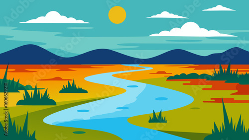 Observe a tranquil scene of the Danube Delta in beautiful Romania