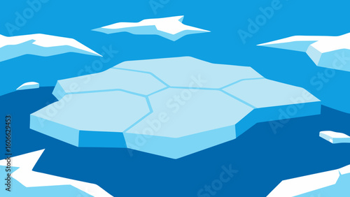 Gaze upon a vast featureless expanse of arctic sea ice with cracks