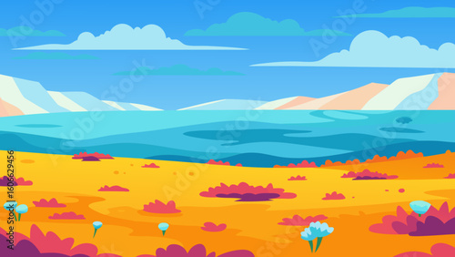 Discover a vast expanse of arctic tundra in summer covered in vegetation