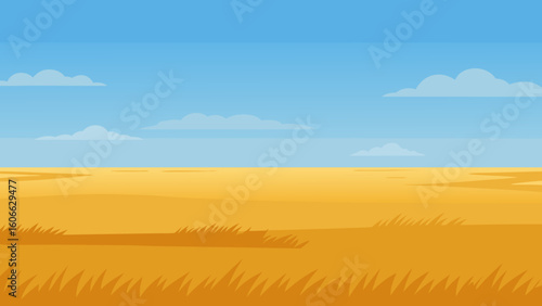 Explore a vast flat expanse of Siberian steppe in late summer