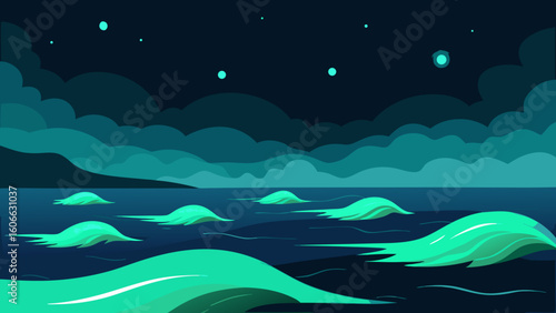 Discover the Otherworldly Glow of Bioluminescent Algae Lighting Water