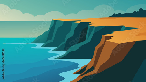 Witness the Rugged Dramatic Coastline with Cliffs Plunging to Sea