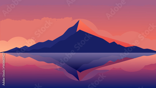 Witness the Serene Beauty of a Perfect Reflection of a Mountain
