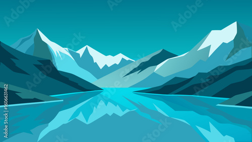 Discover the Serene Reflective Surface of a High Altitude Lake