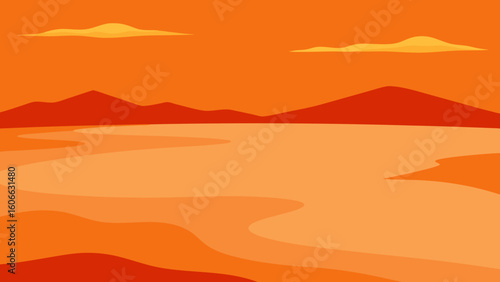 Explore the Shimmering Heat Hazed Surface of a Dry Lake Bed