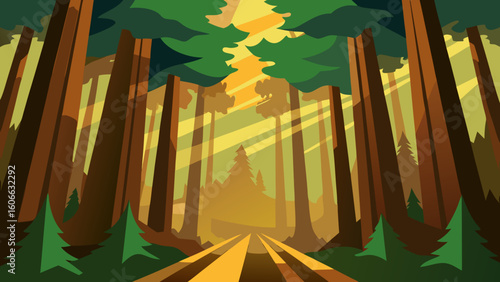 Walk Through a Dense Old Growth Redwood Forest with Colossal Trees