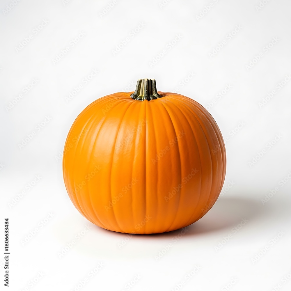 Single, ripe pumpkin against a white background. Single, ripe pumpkin against a white background.