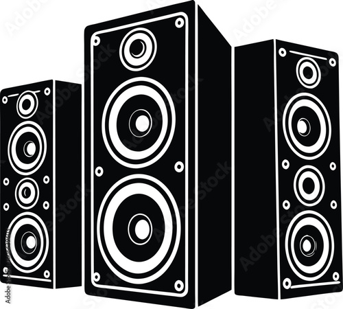  Multi-Speaker Home Theater System Vector
