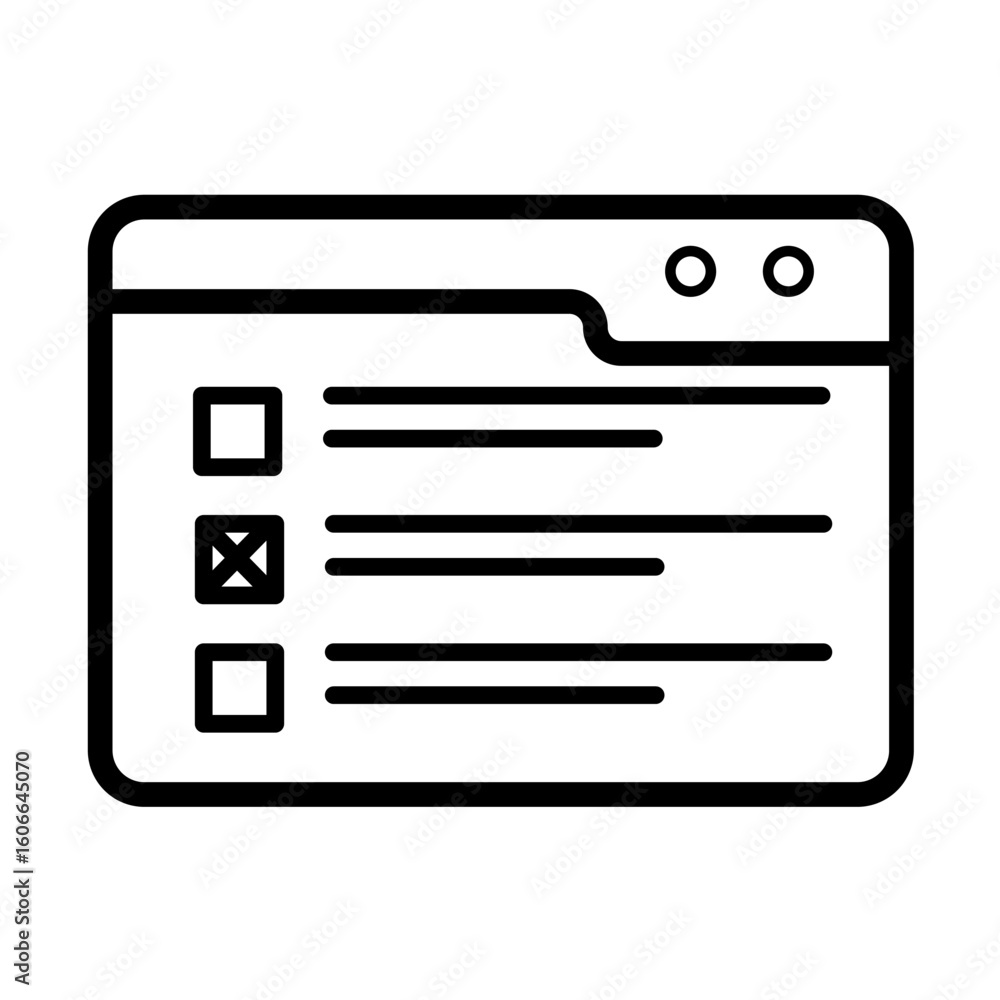 Online exam, cloud-based test completion - vector icon Online exam, cloud-based test completion - vector icon