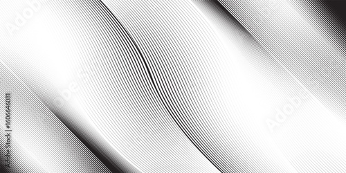 Flowing Wave Dot Halftone Pattern: Curve Gradient Shape on Transparent Background. Suitable for AI, Tech, Network, Digital, Science, and Technology Themes.