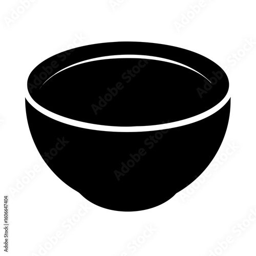 black bowl on black background