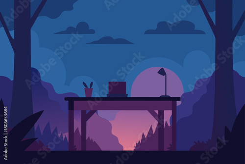 twilight treetop desk