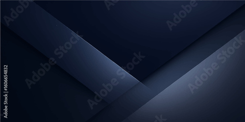 Navy blue futuristic abstract layers with cool-toned paper design and modern cut edges