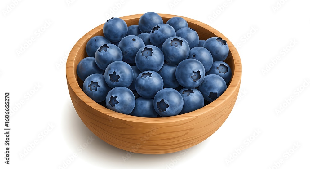 Bowl of Fresh Blueberries: Healthy Snack Delight Bowl of Fresh Blueberries: Healthy Snack Delight