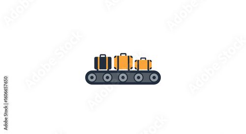 Airplane passenger seat and window interior. Flat vector illustration for commercial travel and transportation concepts.