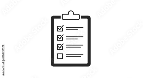 Checklist on a Clipboard with Marked Items, Representing Tasks and Accomplishments