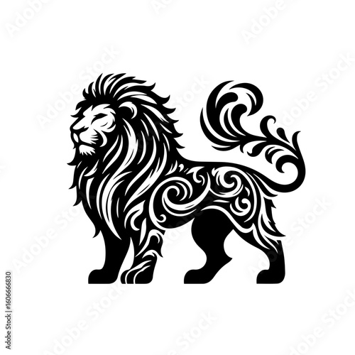 Wallpaper Mural A regal lion illustration isolated on white background Torontodigital.ca
