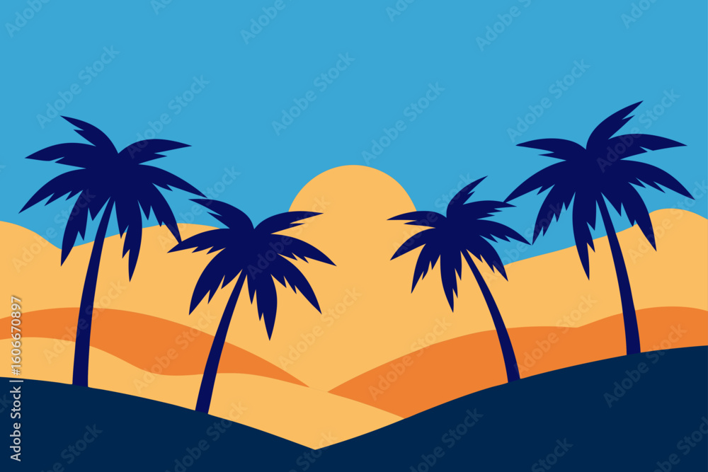 Obraz premium where palms touch the sky