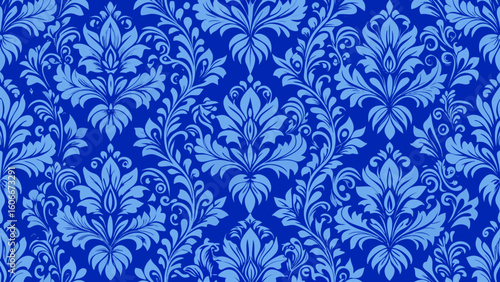 Seamless damask wallpapers patterned Classic blue backgrounds Can be used for wallpaper sticker, pattern fills, web pages backgrounds, surface textures, book covers,backgrounds, baroque style, fabric 