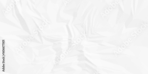 White crumpled paper Blank white crumpled and creased paper poster.	