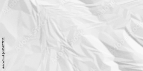 White crumpled paper Blank white crumpled and creased paper poster.	
