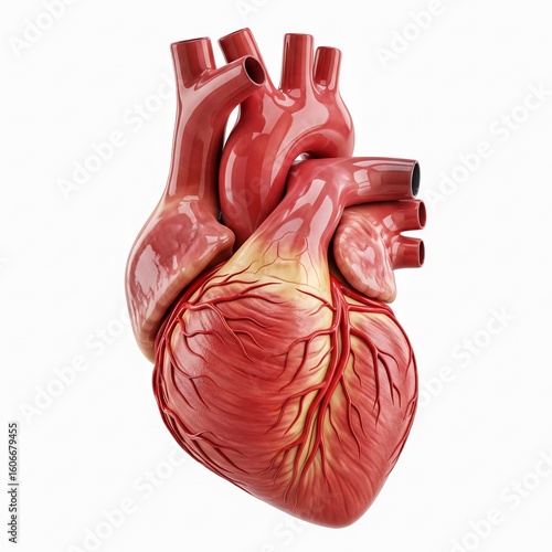 3D Rendered Human Heart Anatomy Illustration