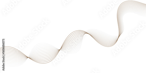 Abstract smooth flowing wave curve style brown  wave design element concept for wallpaper,poster,banner,template white background.
