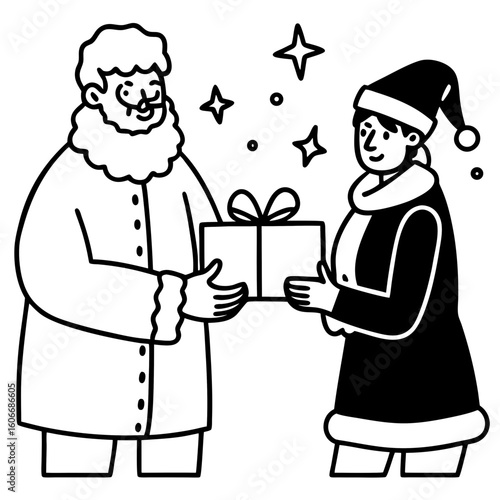 Secret Santa Gift Swap Vector