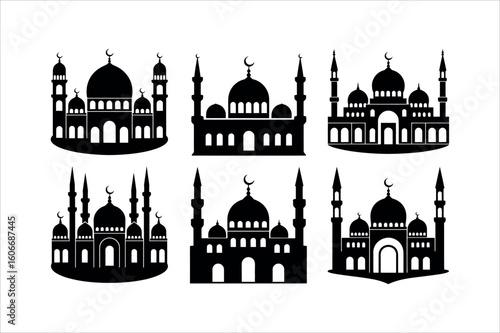 Wallpaper Mural Islamic mosque architecture silhouettes dome Torontodigital.ca