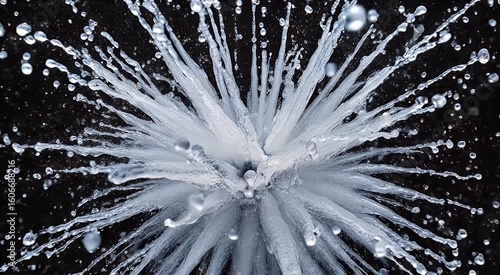 Water splash burst pattern