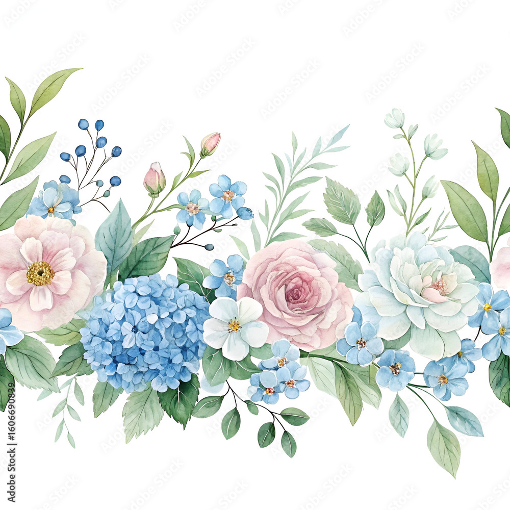 Fototapeta premium bouquet of flowers on white