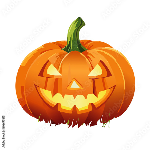 jack o lantern halloween pumpkin isolated on white vector graphic design