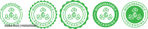 Biodegradable packaging labels	set