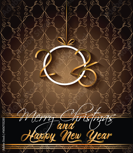 2026 Happy New Year and merry christmas background for your seasonal invitations, festive posters, greetings cards.