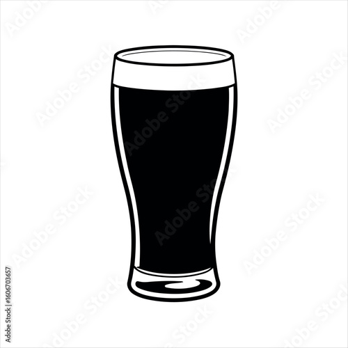 Dark beverage in tall glass drink liquid