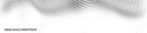 Chaotic halfton background of black dots on white