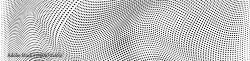 Chaotic halfton background of black dots on white