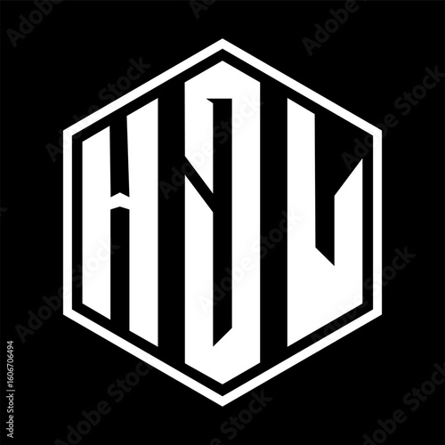 HDL letter design. HDL letter technology logo design on a Black background. HDL Monogram logo design for an entrepreneur and business